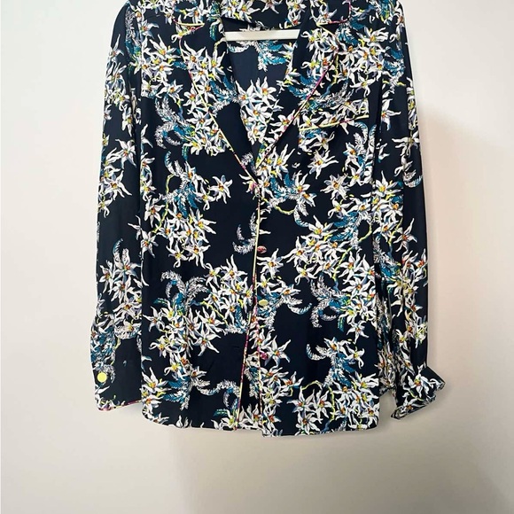 5 à 7 Floral Black Women's Top - Picture 3 of 10